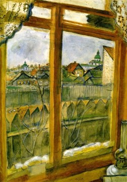 窓からの眺め 現代マルク・シャガール Oil Paintings